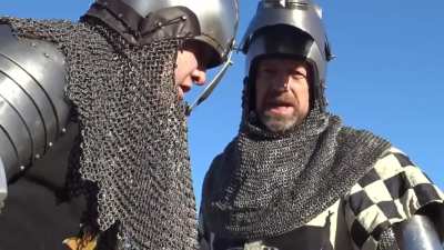 How knights fought in full 14th century armor.