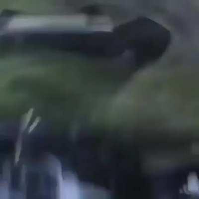 Riding a bike at high speed