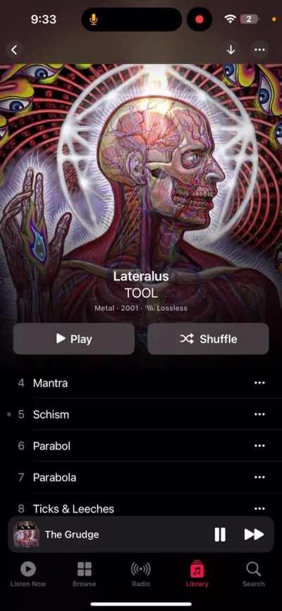 Lateralus has possibly the best Apple Music animation I’ve seen