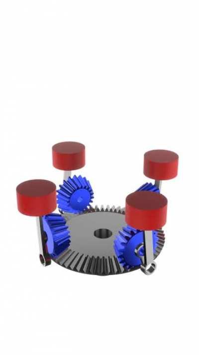 axial gear engine crank mechanism i made in blender