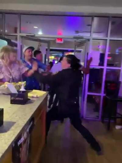 Female officer shows she's ready for duty. Surprise ending.