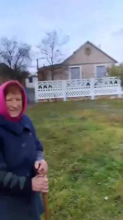 Heroes of the Ukrainian Army are welcomed by the villagers with love and tasty food.