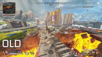 I made some in game comparisons of old Jump-Pad Distance vs New