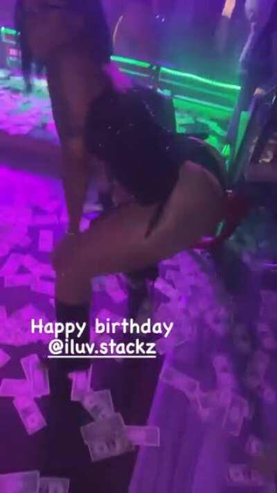 She was up last night!