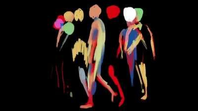 Never ending colorful walk cycle