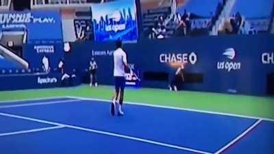 Novak Djokovic just got disqualified from the US Open for hitting a ball boy