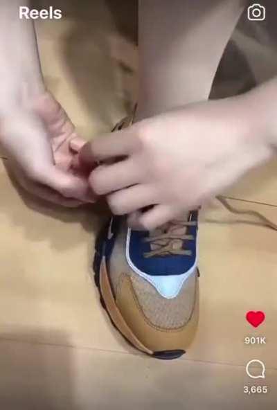Stylish way to tie your shoes