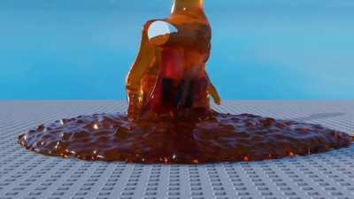 Roblox but it has realistic honey physics (Created in blender)