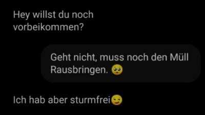 Wenn du den Müll rausbringen musst...