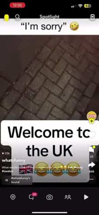 Man has poop in garden (sound on)