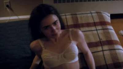 Lily Collins looking absolutely cock hungry.