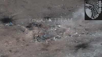 Extended version of Russian trenches being hit by artillery of the 93rd Brigade 11.10.22