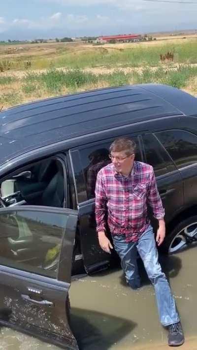 Claims his GPS brought him here