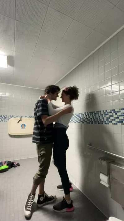 My mom and I snuck off into the bathroom for some us time. [MF] MILF