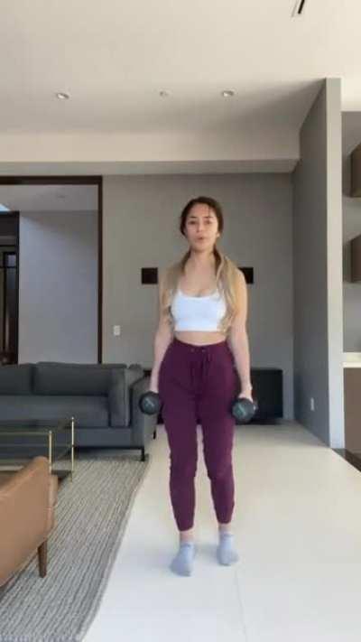As requested by many, her old workout video!