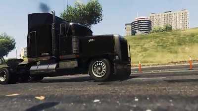 Two MOC cabs battle over a trailer