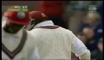 Gillespie setting up Lara to bowl him out in the end for a duck