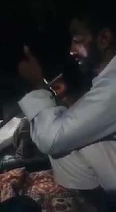 A simple man trying voice command for searching songs