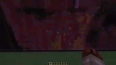 Finishing a Minecraft build