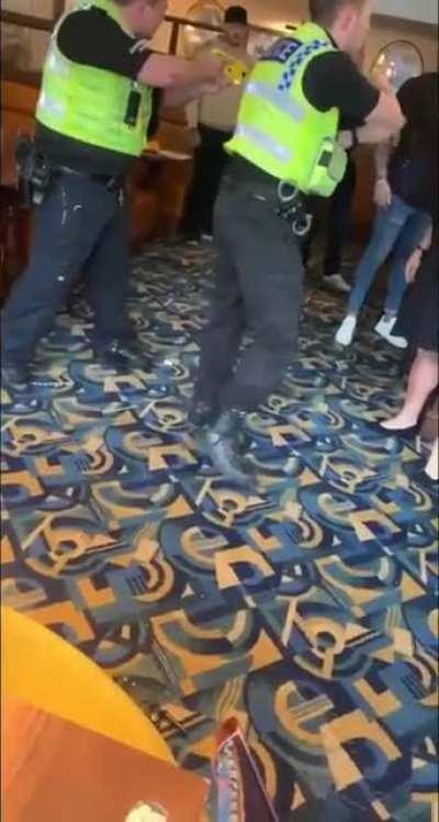 Wholesome British pub brawl