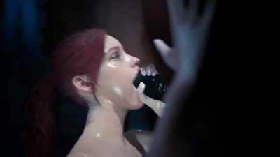 Claire expertly deepthroating a horsecock (ZMSFM)