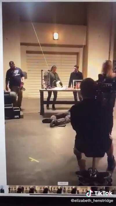 Dove Cameron BTS from Elizabeth