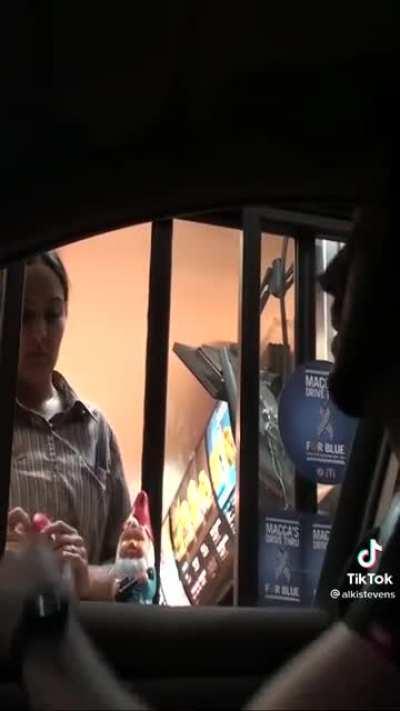 Drive-thru Gnome Prank