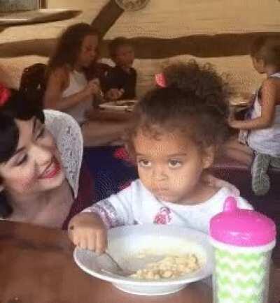 This little girl has absolutely no time for Snow White