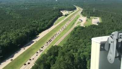 A timelapse of a real life traffic wave filmed from a cellular tower