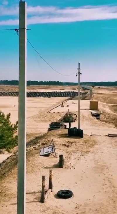 UA POV - UA Engineers testing a remote controlled anti-tank vehicle.
