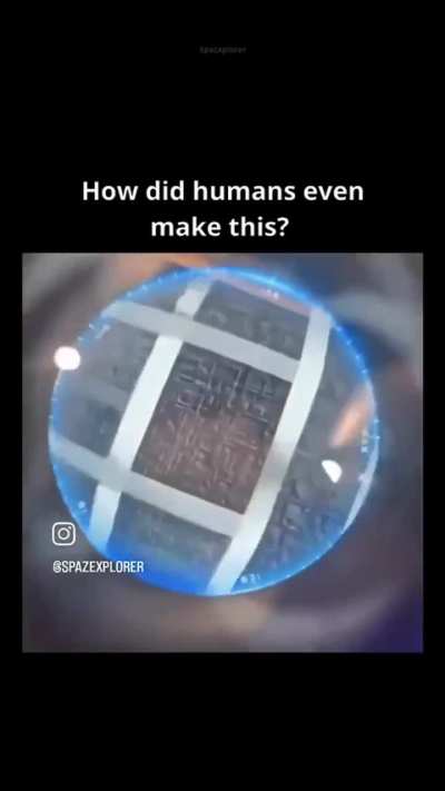 Comparison between a Human hair and a CPU Transistor