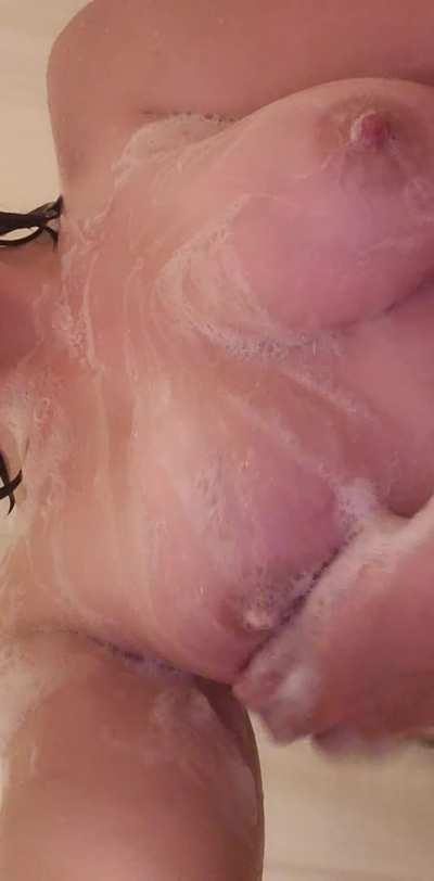 Soapy tits (f)or you to play with 👅