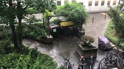 Stormy Monday in Frankfurt, Germany