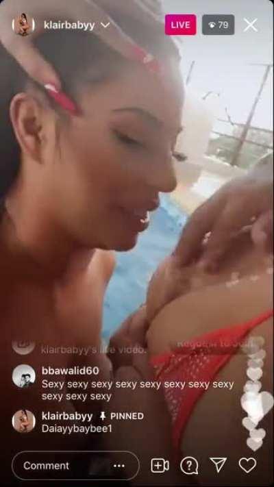 From her live, Sabrina sucks on Klairs boobs , even see some titty after 👀
