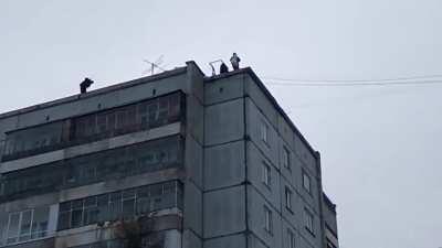 Loading the truck in Krasnoyarsk