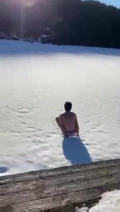 WCGW if I try to jump in a frozen lake ?