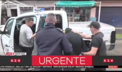 Asi se llevaban al detenido que le robó al notero de A24