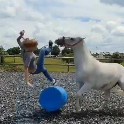 HMC as I play with my horse.