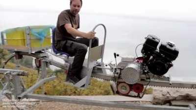 Monorack at a mountainside vineyard