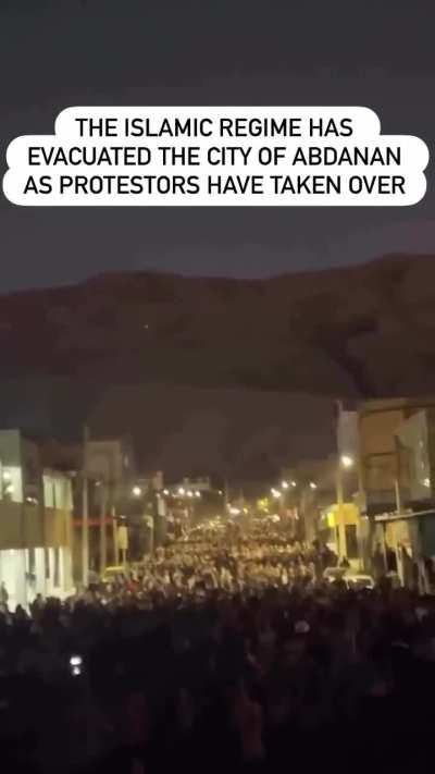 Protestors celebrate after wiping out islamic regime from the city of Abdanan