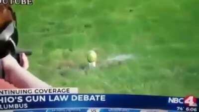 Not really the guy thats and idiot but the reporter