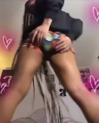 Playing wit it and slapping it