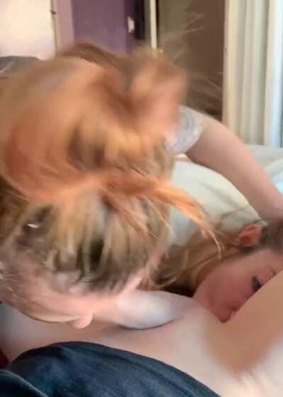 One licking your ass and one sucking your cock. Yes please 🥳