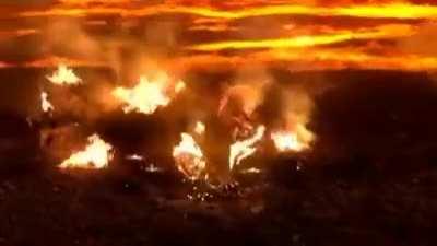 Obi Wan leaving Mustafar