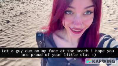 Cumwalk on the beach