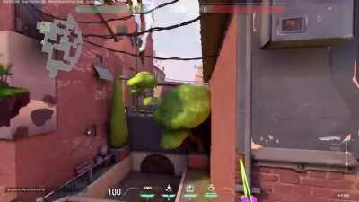 B lobby to B default shock dart lineup on Ascent