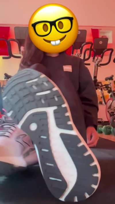 Sneakers with no socks.. yumm… want to watch me sniff my stinky foot and shoes?