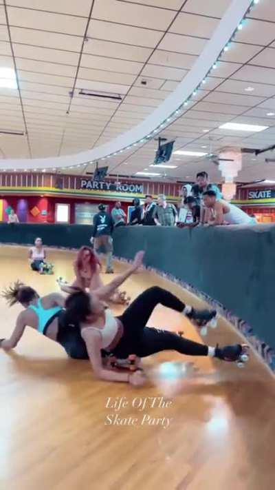 making blind stop while skating