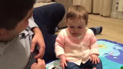 Just baby laughing with daddy