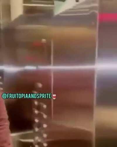 EB refuses to allow a woman to stay alone in a confined space in an elevator and doesn't consider that the woman has a weak immune system meaning that she's more likely to die from the virus.